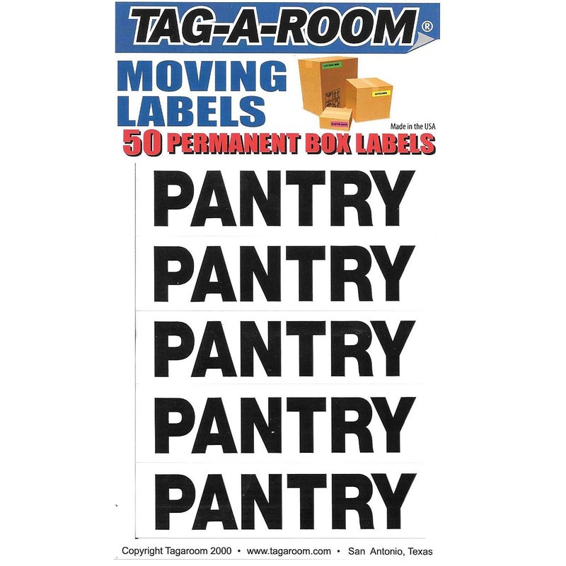 Tag-A-Room Box Content Moving Label (Pantry)